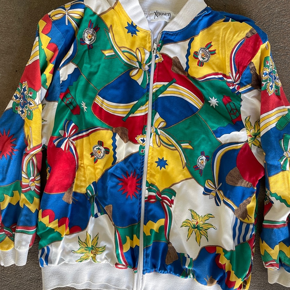 Insane vintage 80s art print jacket
